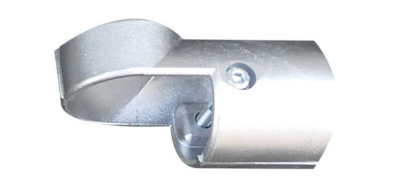 Schake Barrieren Stahlrohre und Verbindungsstücke, Aluminium-Eckstück 2 Halbschalen mit Schraube und Mutter, 419_08