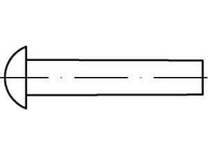 Halbrundniete DIN 660 Messing 2 x 10 VE=S (1000 Stück)