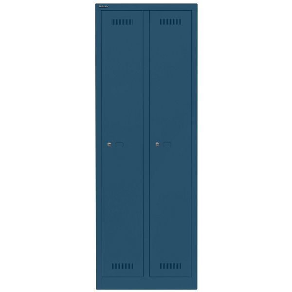 Bisley Garderobenschrank Monobloc™, 2 Abteile je 1 Fach, 687 prussian, ML06D1687