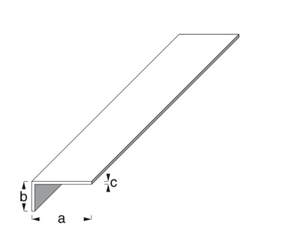 Vormann Alu Winkelprofile 25 x 20 x 1,5 m Edelstahl-Optik 1m, 054220100IO