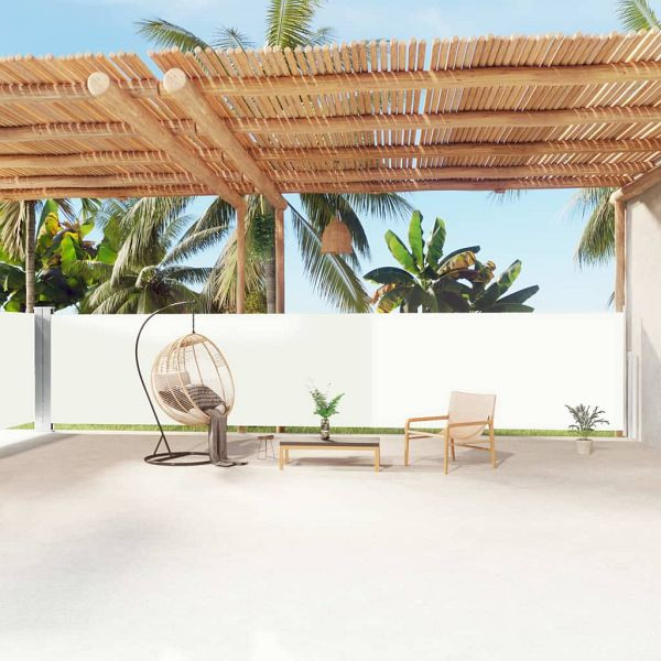 vidaXL Seitenmarkise Ausziehbar Creme 160x1200 cm, 318067