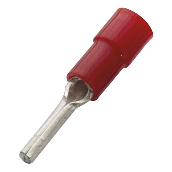 Haupa Stiftkabelschuhe rot Nylon-isoliert 0,5-1,0 mm², VE: 100 Stück, 260771
