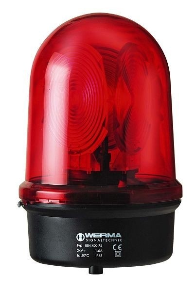 WERMA Rundumsignalleuchte Bodenmontage 230VAC RD- rot, 884.100.68