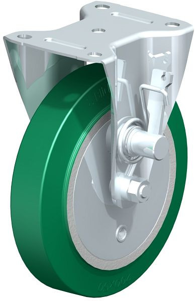 Blickle B-GST 200K-TMR Bockrolle mit Totmannbremse, Blickle Softhane®, Grün, 842755