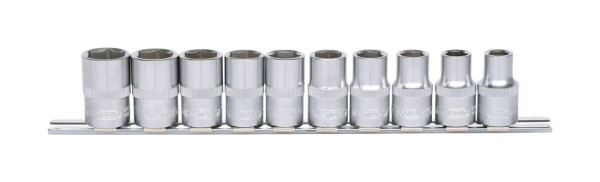 KS Tools 1/2" Sechskant-Stecknuss-Satz, 10-teilig 10-19mm, 917.0635
