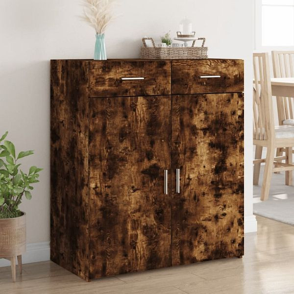 vidaXL Sideboard Räuchereiche 80x42,5x93 cm Holzwerkstoff, 3281473