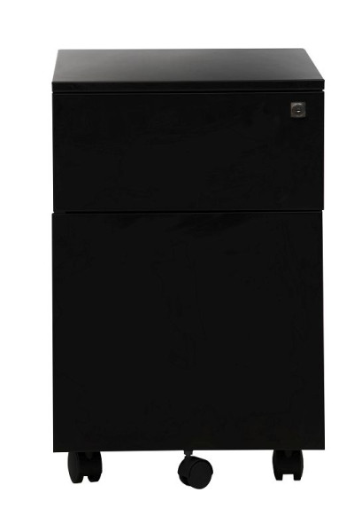 Gürkan Container, 60 x 40 x 61 cm, Schwarz, 1 Schublade + 1 Hängeschub, MPS/P.M.2, 100565