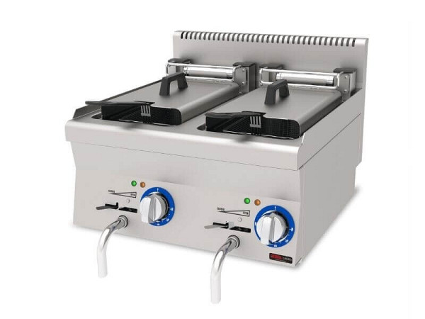 SGS Gastro Elektro Fritteuse, 2X12 Liter, 18 kW, Premium Serie 600, AEF860
