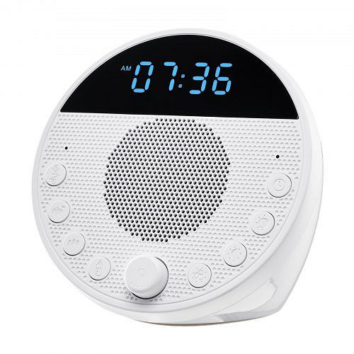 VEVOR Einschlafhilfe, White Noise Machine, 18 Titel, 7-farbiges Nachtlicht, 6-in-1, zwei Alarme, APP, Timer & Speicherfunktion, FZSMYSLTMS18SZ8ERV9