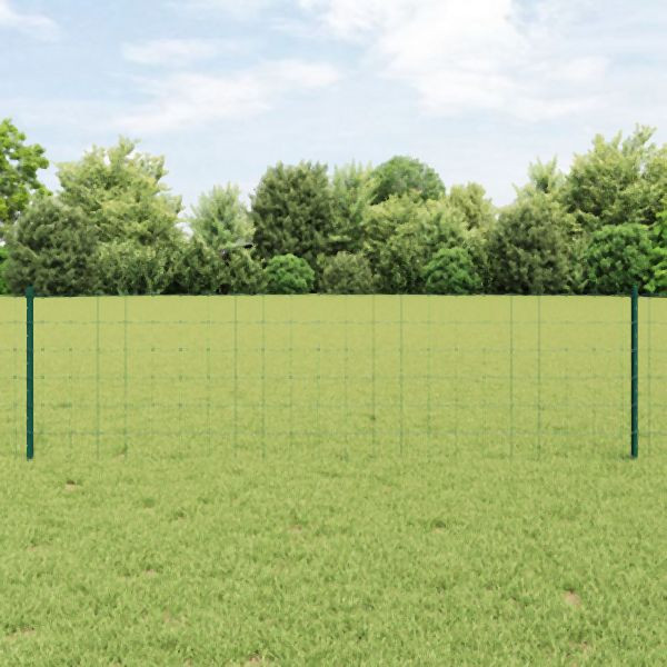 vidaXL Euro Zaun Set aus 3 Grün Verzinkter Stahl 50 x 0.6 m Langlebig, 3336038