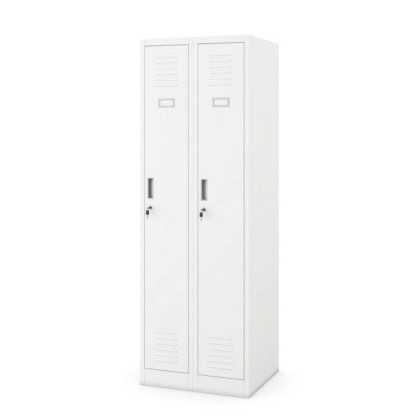 Jan Nowak Spind Umkleideschrank KACPER II, 600 x 1800 x 500 mm, weiß, 1851