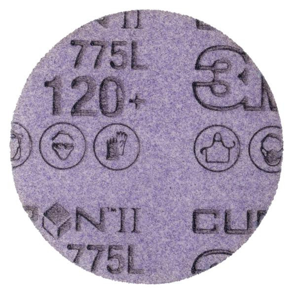 3M Cubitron II Hookit Filmscheibe 775L, 75 mm, 120+, ungelocht, VE: 250 Scheiben, 7100106764