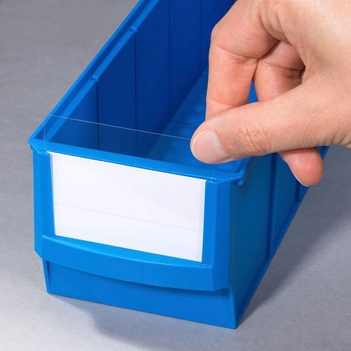 DENIOS Etiketten und Folienscheiben für Regalkästen classic-line A1-3 S, je VE: 20 Stück, 265166