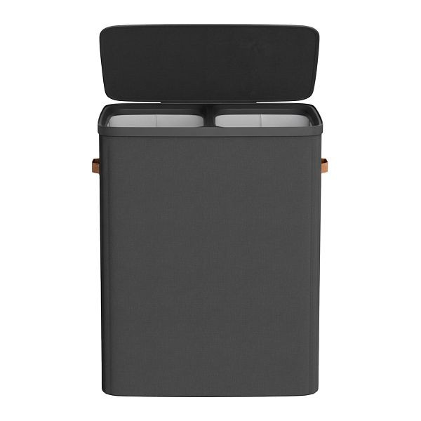 SONGMICS Wäschekorb, Schwarz, 56x40x75 cm, LCB813B01