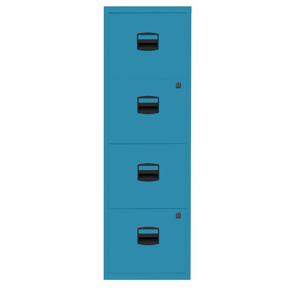 Bisley Home Hängeregistraturschrank PFA, 4 HR-Schubladen, 686 azur, PFA4F686