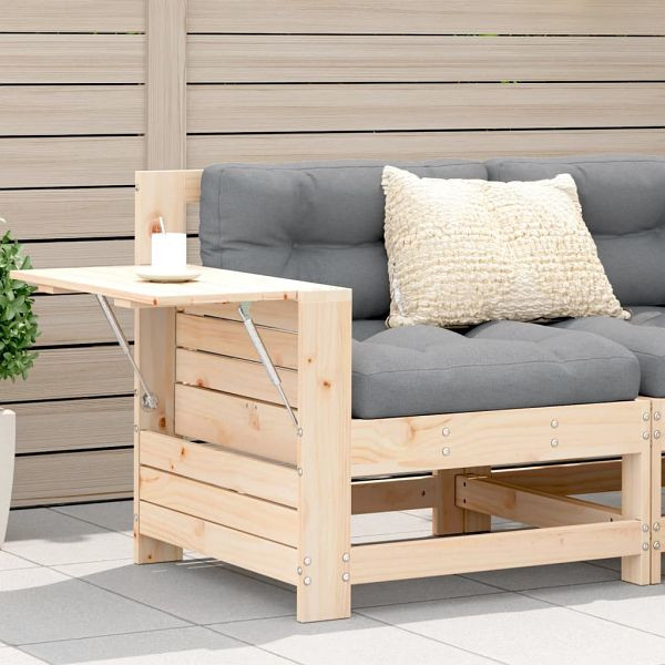 vidaXL Gartensofa mit Armlehne und Kissen Massivholz Kiefer, 844914