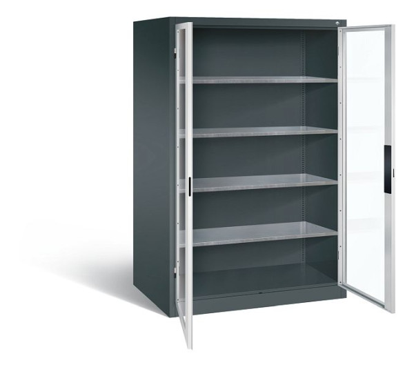 C+P Werkzeugschrank Acurado, H1950xB1200xT800mm, Farbe: Anthrazitgrau / Lichtgrau, Muldengriff, 8934-055 S10147