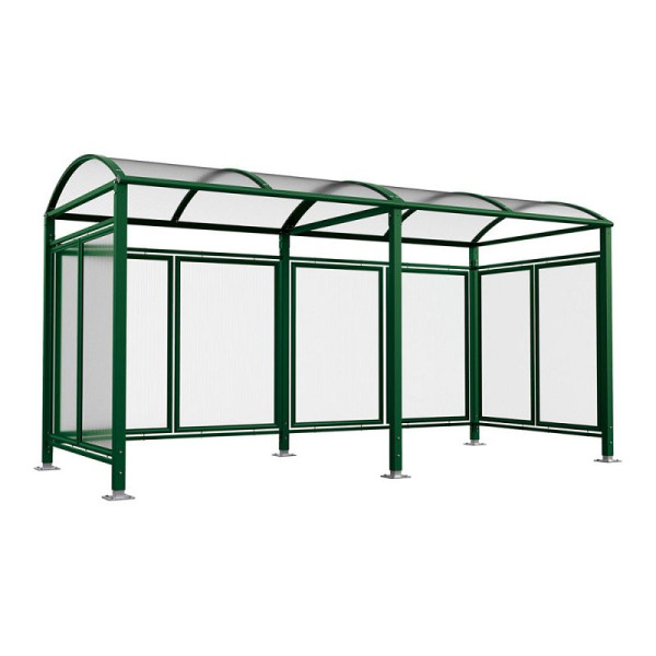 STEIN HGS PROCITY® Fahrradüberdachung Vierkantrohr „M” All-IN-ONE, Breite 5040 mm, Grün Ral 6005, 78356.0014