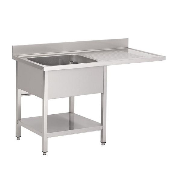 Gastro M Spültisch Becken links Platz für Geschirrspüler 120cm lang, GN206