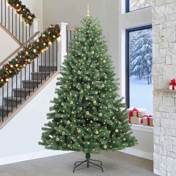 vidaXL Künstlicher klappbarer Weihnachtsbaum Grün 300 cm, 3395527