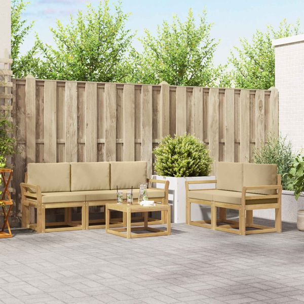 vidaXL Outdoor-Sofagarnitur 6-teilig, 3387247, 8721288777553
