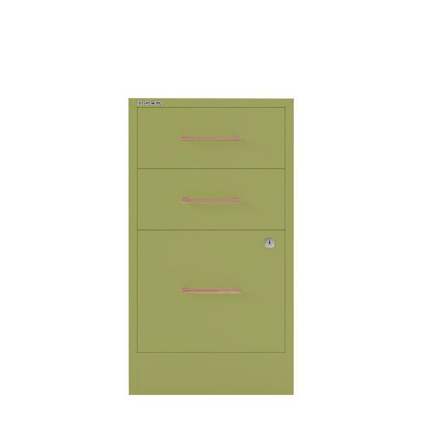 Bisley Home Filer, 2 Universal-, 1 HR-Schublade, Eichengriff, 604 grün, PFA3OH604