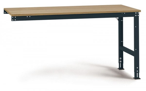 Manuflex Arbeits-Anbautisch UNIVERSAL Standard mit Multiplexplatte, BxTxH = 1000 x 600 x 760-870 mm, Anthrazit, AU6005.7016