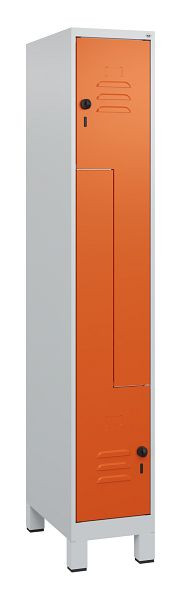 C+P Z-Spind Classic PLUS, Füße, 2 Abteile, 1800x300x500mm, 7035/2004, Drehriegel, 0800137-102 S10030