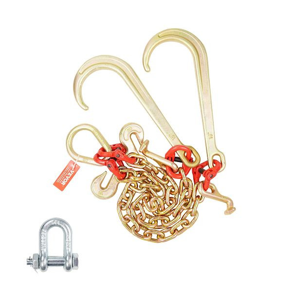 VEVOR 10mmx60cm G80 Abschleppkette J-Haken V-Kette Rückekette Kette 7074kg, RTJGTLMGDX1JBVZY8V0