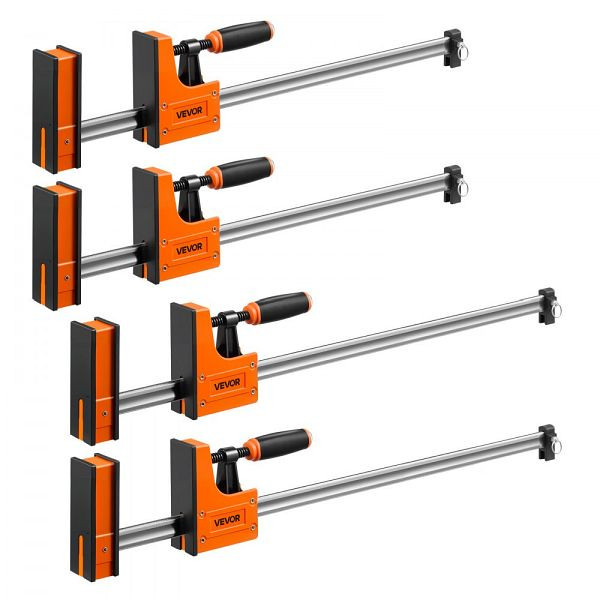 VEVOR Schraubzwingen 4er-Pack, 60,96 cm & 78,7 cm, 500 kg F-Zwingen, Gummifüße, Kohlenstoffstahl, Holz-/Metallbearbeitung, FJPXJ4JT24INTO36F001V0