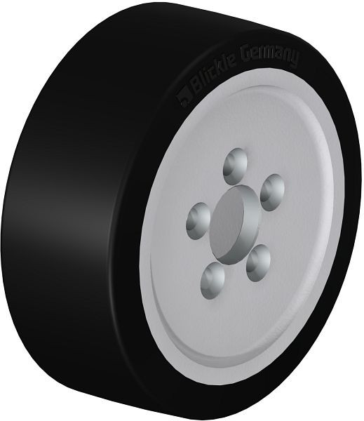 Blickle REV 230x90/45-5 Rad aus Elastik-Vollgummi, Schwarz, 737795