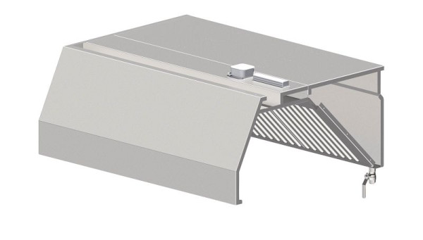 Stalgast Wandhaube, trapezform 3800 mm x 1000 mm mit Flammschutzfilter Typ B, WH381001