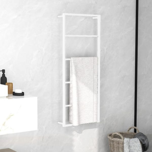 vidaXL Handtuchständer Weiß 45x10x115 cm Abmessung Stahl, 336119