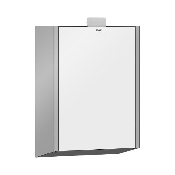 KWC Hygieneabfallbehälter, EXOS, Edelstahl, Aufputzmontage, 230x346x125 mm, Front ESG weiß, 3600008893