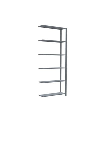 Schulte Anbauregal, Steckregal MULTIplus330, 2500 x 1000 x 300 mm, 6 Fachböden, Kreuzstrebe, verzinkt, 13936