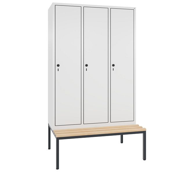 C+P Spind Evolo, 3 Abteile, H2090xB1200xT815 mm, Weiß/MDF Weiß, 48050-32 S10697