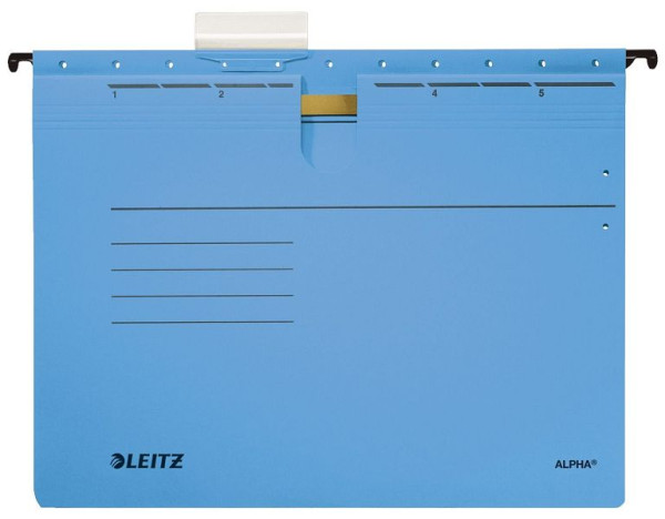 LEITZ 1984 Hängehefter ALPHA®, kfm. Heftung, Pendarec-Karton, blau, 1984-00-35