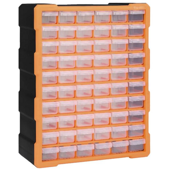 vidaXL Multi-Schubladen-Organizer mit 60 Schubladen 38x16x47,5 cm, 147587