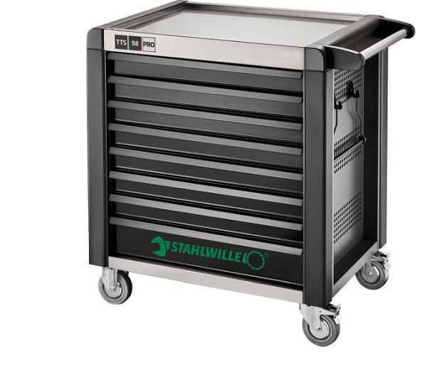 STAHLWILLE Werkstattwagen 98/8 PRO 8 Schub, Länge 651 x 1001 x 1020 mm anthrazit, RAL 7016; schwarz RAL 9005, 81200172