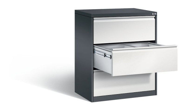C+P Hängeregistraturschrank Acurado, H1045xB787xT590mm, Farbe: Schwarzgrau / Lichtgrau, Griffleiste, 12923-312 S10013