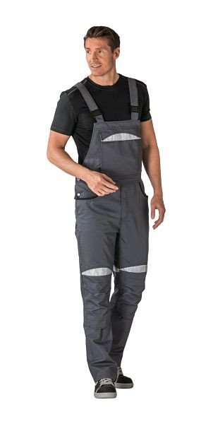 Planam DuraWork Latzhose, grau/schwarz, Größe 48, 2921048