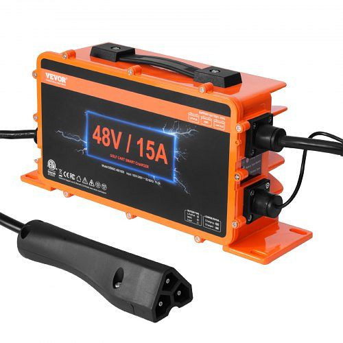 VEVOR 48 Volt 15 AMP Golfwagen Smart Batterieladegerät EZGO TXT RXV IP67 ETL, GEFQCDCCDQSJ8CBU2V2