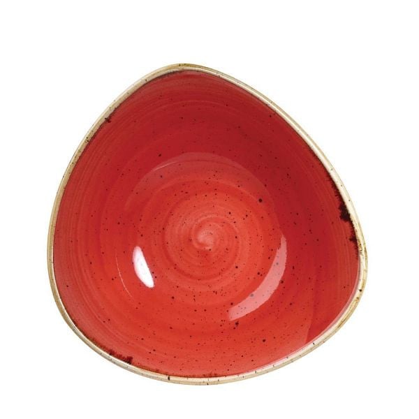 Churchill Stonecast Dreieckige Schüssel, Beerenrot, 235 mm (12 Stück), DB068