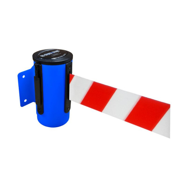Stein HGS Wandgurtkassette -P-Line Utility-, blau, rot/weiß diagonal (schraffiert), mit magnetischem Gurtendstück, 12846b-1304