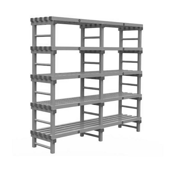 REA Grey Euro-Regal 1500(L)x500(T)x1850(H)mm mit 5 Ständern, 308.283