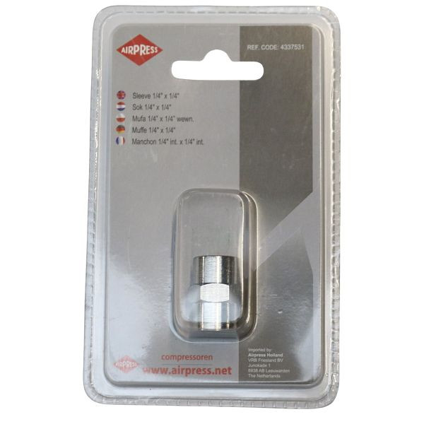 Airpress Muffe innen 1/4" x 1/4" in Blister, 4337531