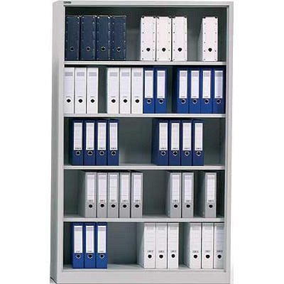 Deskin Regal BASE L, Stahl, Lichtgrau RAL 7035, B 1200 x H 1950 x T 420 mm, 220637