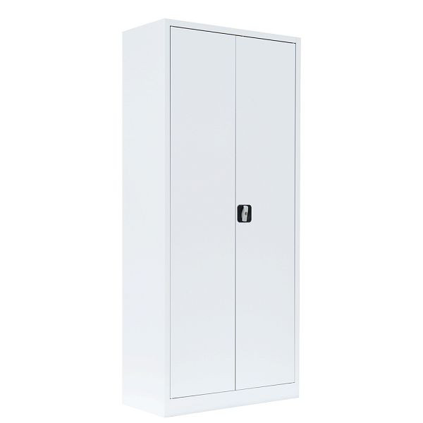 Lüllmann Stahl-Kleider-Wäsche- / Kleider-Aktenschrank, 1800 x 800 x 380 mm, signalweiß, 545527