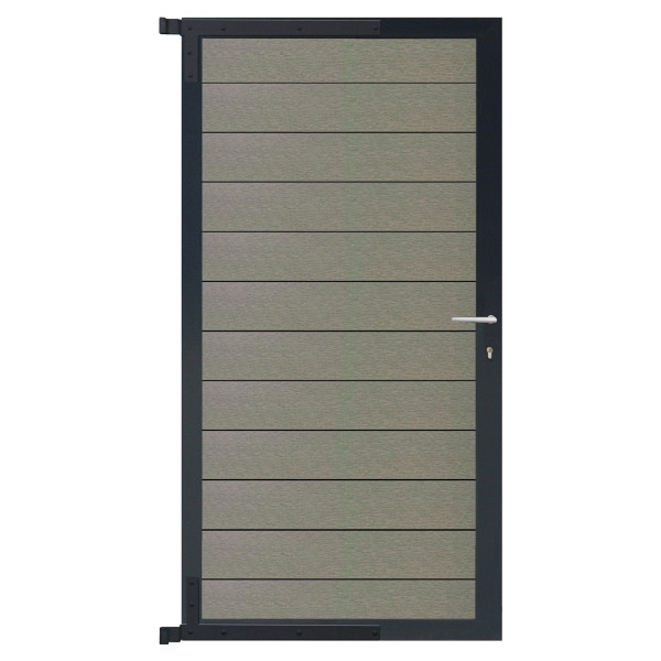 T&J DALU-Tor-Komplettset, 90 x 175 cm, mokka/anthrazit, 44137