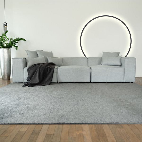 HOME DELUXE Modulares Sofa VERONA M - 327 x 120 cm Hellgrau, 49455